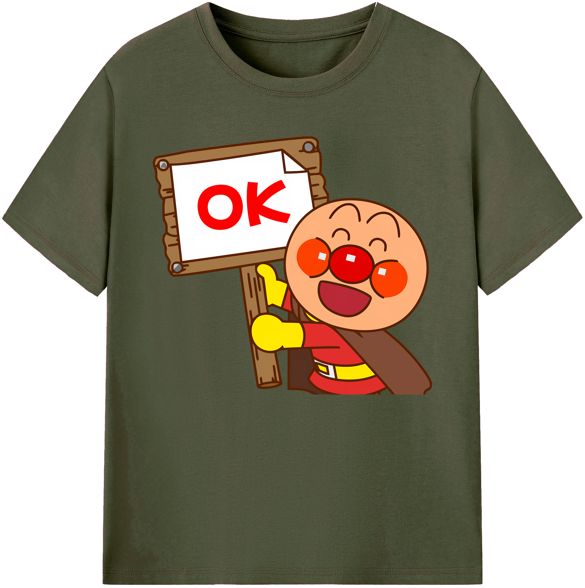（画像用） アンパンマン Anpanman 綿100％ メンズ半袖Tシャツ｜肌触りやわらか＆通気性